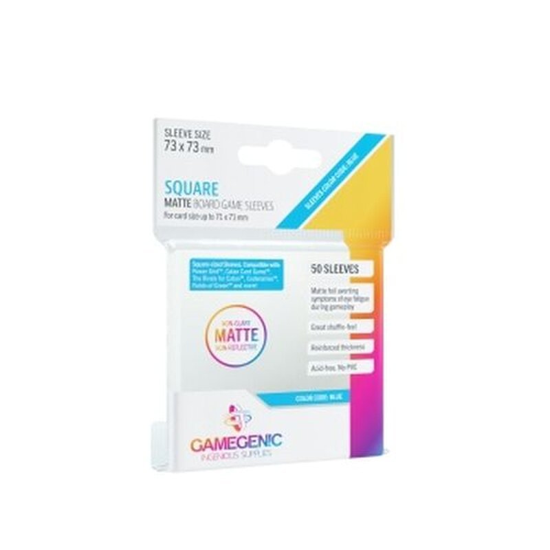 Gamegenic Matte Square Sized Sleeves 73 X 73 Mm Clear 50