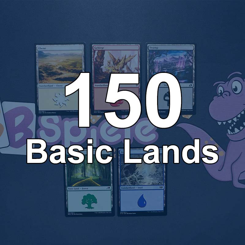 Magic: The Gathering 150 Basic Lands 30x jede Farbe