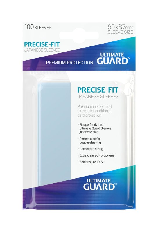 Ultimate Guard Precise Fit Sleeves Japanische Grosse Transparent 100