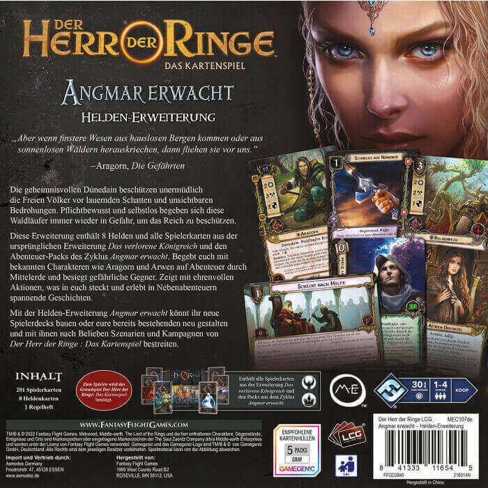 Der Herr Der Ringe Lcg Angmar Erwacht Helden Erweiterung 2