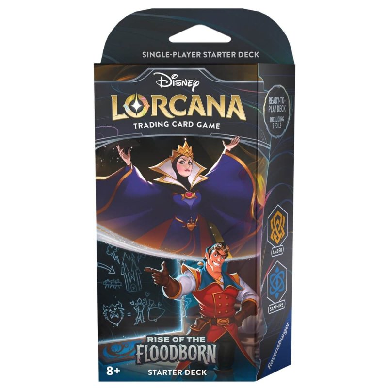 Disney Lorcana Rise Of The Floodborn Starter Deck Amber And Sapphire Englisch