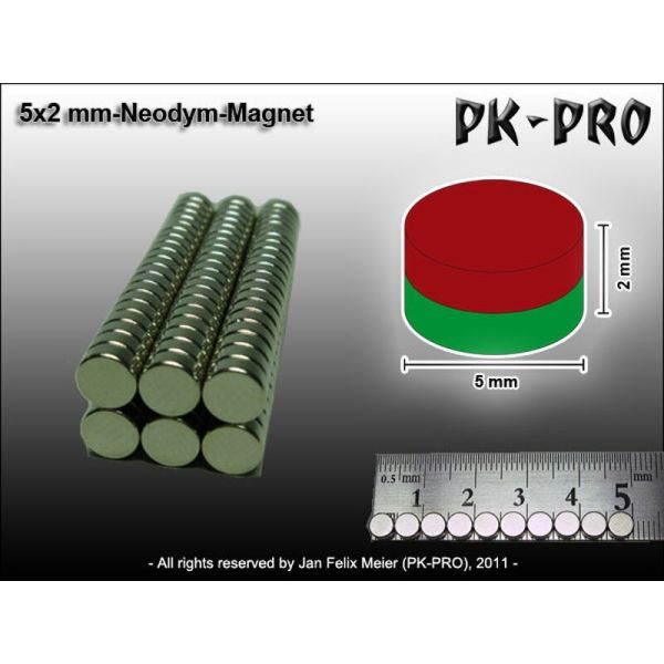 Neodym Magnet Rund 5X2Mm 10X 1