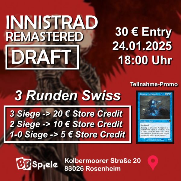 Magic Draft Turnier 24.01.2025 (Innistrad Remastered Draft)