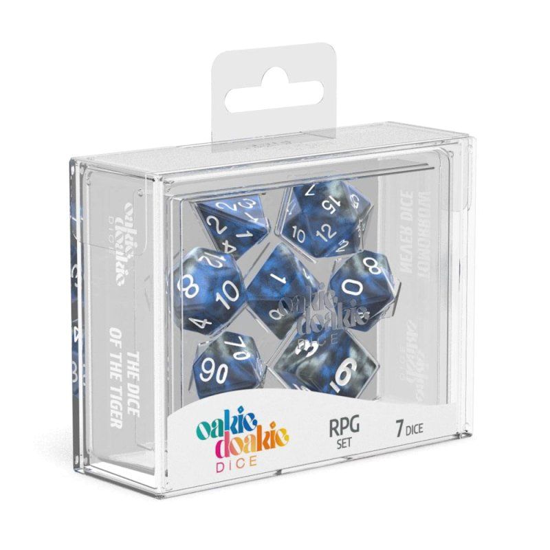 Oakie Doakie Dice RPG Set Gemidice - Liquid Steel (7)