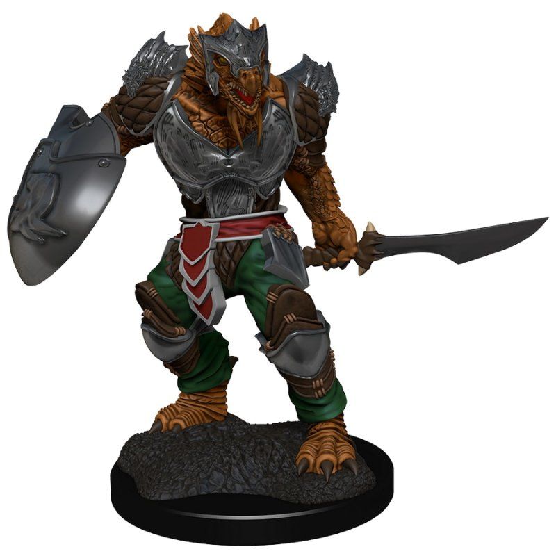 D&D Miniatures Male Dragonborn Fighter