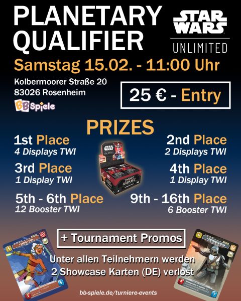 Star Wars Unlimited Planetary Qualifier 15.02.2025