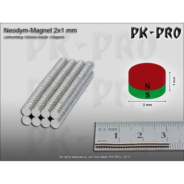 Neodym Magnet Rund 2X1Mm 10X 1